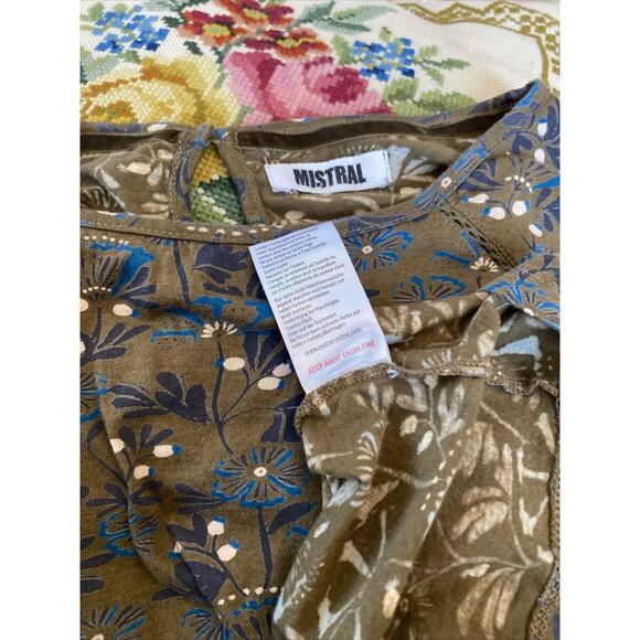 Mistral XL 1X Floral Boho Cotton Peasant Cottagecore Plus Balloon Sleeve UK - Picture 11 of 14